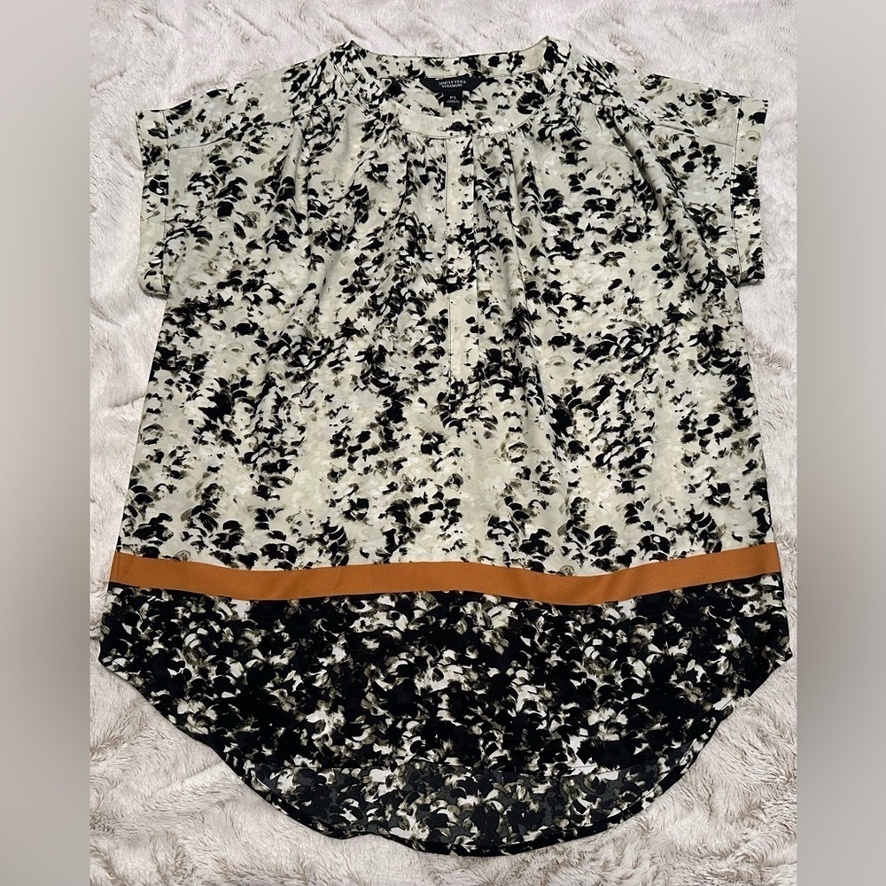 Simply Vera Vera Wang Monochrome Abstract Blouse